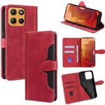 For Motorola Moto G15 / G15 Power Skin Feel Magnetic Buckle Leather Phone Case(Red)