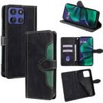 For Motorola Moto G Stylus 5G 2025 Skin Feel Magnetic Buckle Leather Phone Case(Black)