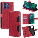 For Motorola Moto G Stylus 5G 2025 Skin Feel Magnetic Buckle Leather Phone Case(Red)