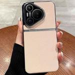For Huawei Pura 70 Pro+ Electroplating Oblique Texture Shockproof Phone Case(Gold)