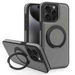 For iPhone 15 Pro Yashi 360 Degree Rotating MagSafe Bracket Phone Case(Grey)