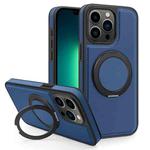 For iPhone 13 Pro Max Yashi 360 Degree Rotating MagSafe Bracket Phone Case(Blue)