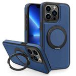 For iPhone 13 Pro Yashi 360 Degree Rotating MagSafe Bracket Phone Case(Blue)