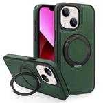 For iPhone 13 Yashi 360 Degree Rotating MagSafe Bracket Phone Case(Dark Green)