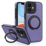 For iPhone 11 Yashi 360 Degree Rotating MagSafe Bracket Phone Case(Purple)