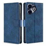 For Infinix Hot 40i Skin Feel Crocodile Magnetic Clasp Leather Phone Case(Blue)