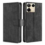 For Infinix Note 40 Pro 5G Skin Feel Crocodile Magnetic Clasp Leather Phone Case(Black)