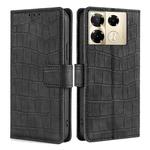 For Infinix Note 40 Pro 4G Skin Feel Crocodile Magnetic Clasp Leather Phone Case(Black)