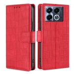 For Infinix Note 40 5G Skin Feel Crocodile Magnetic Clasp Leather Phone Case(Red)