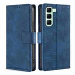 For Infinix Hot 50 4G Skin Feel Crocodile Magnetic Clasp Leather Phone Case(Blue)