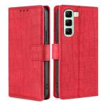 For Infinix Hot 50 4G Skin Feel Crocodile Magnetic Clasp Leather Phone Case(Red)