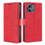 For Infinix Hot 50i 4G Skin Feel Crocodile Magnetic Clasp Leather Phone Case(Red)