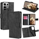 For Infinix Note 50 4G Skin Feel Crocodile Magnetic Clasp Leather Phone Case(Black)