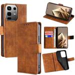 For Infinix Note 50 4G Skin Feel Crocodile Magnetic Clasp Leather Phone Case(Brown)