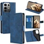 For Infinix Note 50 4G Skin Feel Crocodile Magnetic Clasp Leather Phone Case(Blue)
