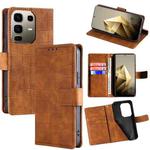 For Infinix Note 50 Pro+ 5G Skin Feel Crocodile Magnetic Clasp Leather Phone Case(Brown)