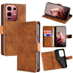 For Infinix Note 50s 5G Skin Feel Crocodile Magnetic Clasp Leather Phone Case(Brown)