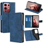 For Infinix Note 50s 5G Skin Feel Crocodile Magnetic Clasp Leather Phone Case(Blue)