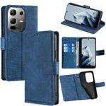 For Infinix Note 50x 5G Skin Feel Crocodile Magnetic Clasp Leather Phone Case(Blue)