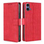 For Motorola Moto G34 5G Skin Feel Crocodile Magnetic Clasp Leather Phone Case(Red)