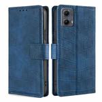 For Motorola Edge 5G 2024 Skin Feel Crocodile Magnetic Clasp Leather Phone Case(Blue)