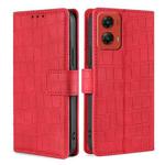 For Motorola Moto G Stylus 5G 2024 Skin Feel Crocodile Magnetic Clasp Leather Phone Case(Red)