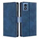 For Motorola Moto G 5G 2024 Skin Feel Crocodile Magnetic Clasp Leather Phone Case(Blue)