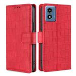 For Motorola Moto G 5G 2024 Skin Feel Crocodile Magnetic Clasp Leather Phone Case(Red)