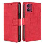 For Motorola Edge 50 Fusion 5G Skin Feel Crocodile Magnetic Clasp Leather Phone Case(Red)