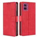 For Motorola Moto G55 5G Skin Feel Crocodile Magnetic Clasp Leather Phone Case(Red)