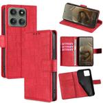 For Motorola Edge 60 Pro 5G Skin Feel Crocodile Magnetic Clasp Leather Phone Case(Red)