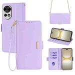 For Huawei nova 12 Pro / 12 Ultra Crossbody Chain Leather Phone Case(Purple)