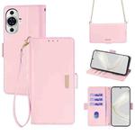 For Huawei nova 11 4G Crossbody Chain Leather Phone Case(Pink)