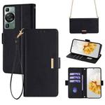 For Huawei P60 / P60 Pro Crossbody Chain Leather Phone Case(Black)