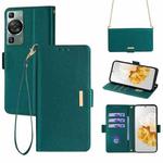 For Huawei P60 / P60 Pro Crossbody Chain Leather Phone Case(Green)