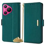 For Huawei Pura 70 5G Crossbody Chain Leather Phone Case(Green)