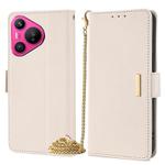 For Huawei Pura 70 5G Crossbody Chain Leather Phone Case(White)