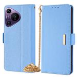 For Huawei Pura 70 Pro / 70 Pro+ 5G Crossbody Chain Leather Phone Case(Blue)