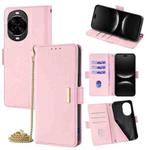 For Huawei nova 14 Pro 5G Crossbody Chain Leather Phone Case(Pink)
