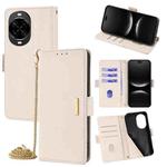 For Huawei nova 14 Pro 5G Crossbody Chain Leather Phone Case(White)