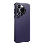 For Huawei Pura 70 Litchi Texture Genuine Leather Phone Case(Dark Purple)