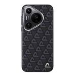 For Huawei Pura 70 Pro / Pro+ Plain Leather Printed Cooling Phone Case(Black)