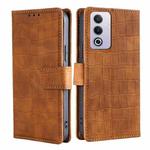 For OPPO A3 Pro 5G India Skin Feel Crocodile Magnetic Clasp Leather Phone Case(Brown)