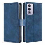 For OPPO A3 Pro 5G India Skin Feel Crocodile Magnetic Clasp Leather Phone Case(Blue)