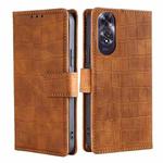 For OPPO A60 4G Global Skin Feel Crocodile Magnetic Clasp Leather Phone Case(Brown)