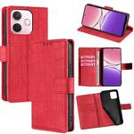 For OPPO A5 Pro 5G Global Skin Feel Crocodile Magnetic Clasp Leather Phone Case(Red)