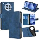 For OPPO Find X8s 5G Skin Feel Crocodile Magnetic Clasp Leather Phone Case(Blue)