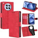 For OPPO Find X8s 5G Skin Feel Crocodile Magnetic Clasp Leather Phone Case(Red)