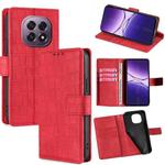 For OPPO A5 5G 2025 Global Skin Feel Crocodile Magnetic Clasp Leather Phone Case(Red)