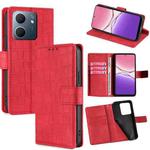For OPPO A5x 5G Global Skin Feel Crocodile Magnetic Clasp Leather Phone Case(Red)